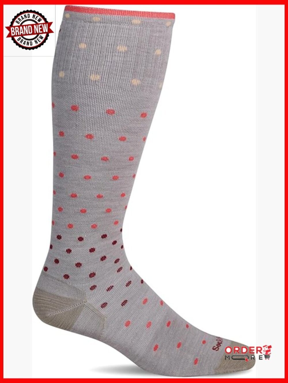 Moderate Calf Compression Socks Merino Wool Seamless Toe